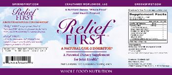Ceautamed Worldwide Relief First - a patented supplement for joint health