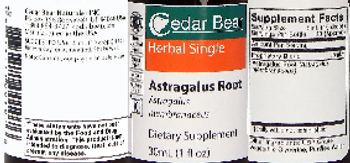Cedar Bear Astragalus Root - supplement