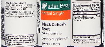 Cedar Bear Black Cohosh Root - supplement