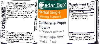 Cedar Bear California Poppy Flower - supplement