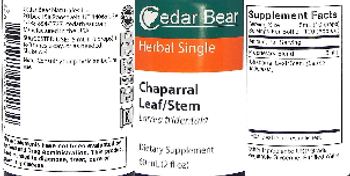 Cedar Bear Chaparral Leaf/Stem - supplement