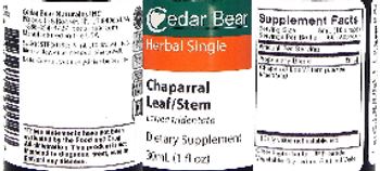 Cedar Bear Chaparral Leaf/Stem - supplement