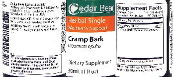 Cedar Bear Cramp Bark - supplement