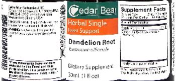 Cedar Bear Dandelion Root - supplement