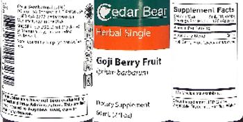 Cedar Bear Goji Berry Fruit - supplement