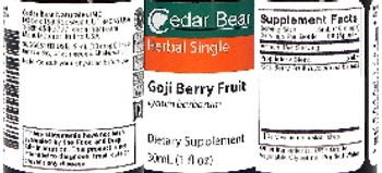 Cedar Bear Goji Berry Fruit - supplement