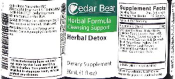 Cedar Bear Herbal Detox - supplement