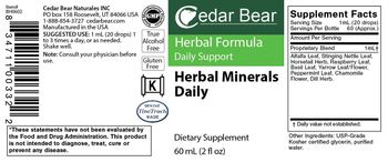Cedar Bear Herbal Minerals Daily - supplement