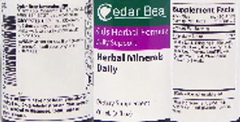 Cedar Bear Herbal Minerals Daily - supplement