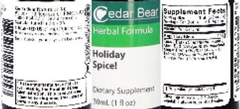 Cedar Bear Holiday Spice! - supplement