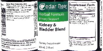 Cedar Bear Kidney & Bladder Blend - supplement