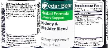 Cedar Bear Kidney & Bladder Blend - supplement