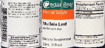 Cedar Bear Mullein Leaf - supplement