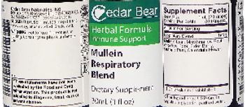 Cedar Bear Mullein Respiratory Blend - supplement