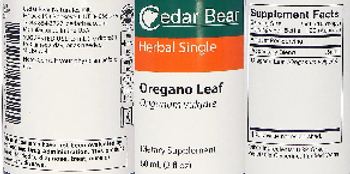 Cedar Bear Oregano Leaf - supplement