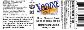 Cedar Bear Xodine - supplement