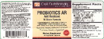 Cell Nutritionals Probiotics AR Acid Resistent 16 Strain Formula - supplement