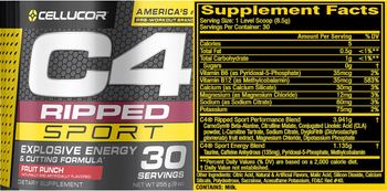 Cellucor C4 Ripped Sport Fruit Punch - supplement