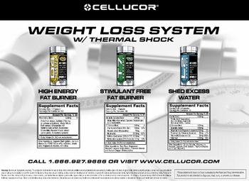 Cellucor Weight Loss System W/ Thermal Shock High Energy Fat Burner - 