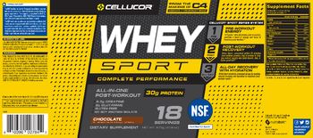 Cellucor Whey Sport Chocolate - supplement