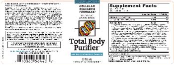 Cellular Research Formulas Total Body Purifier - supplement