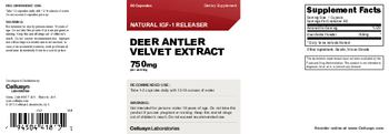 Cellusyn Laboratories Deer Antler Velvet Extract 750 mg - supplement