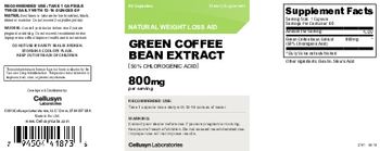 Cellusyn Laboratories Green Coffee Bean Extract - supplement