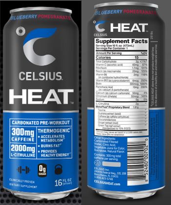 Celsius Celsius Heat Blueberry Pomegranate - supplement