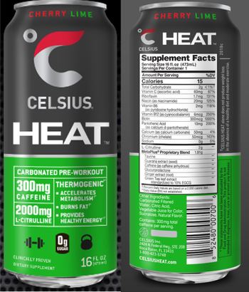 Celsius Celsius Heat Cherry Lime - supplement