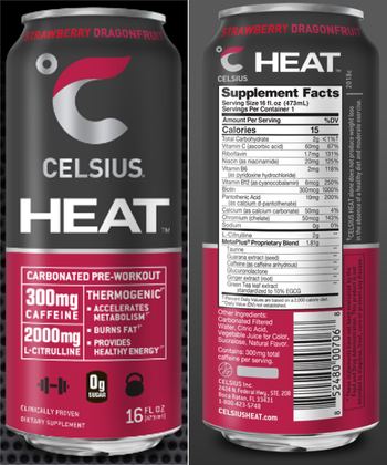 Celsius Celsius Heat Strawberry Dragonfruit - supplement
