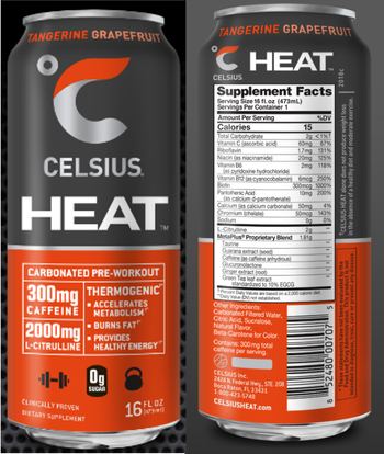 Celsius Celsius Heat Tangerine Grapefruit - supplement