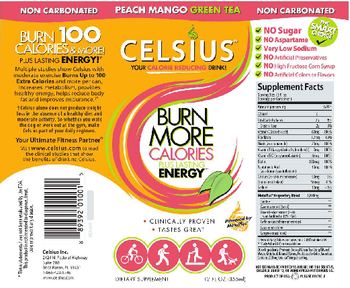Celsius Celsius Peach Mango Green Tea - supplement