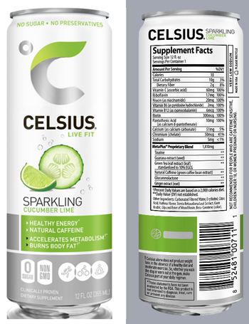 Celsius Celsius Sparkling Cucumber Lime - supplement