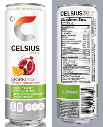 Celsius Celsius Sparkling Orange Pomegranate - supplement