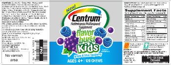 Centrum Centrum Flavor Burst Kids Grape & Blue Raspberry - multivitamin multimineral supplement