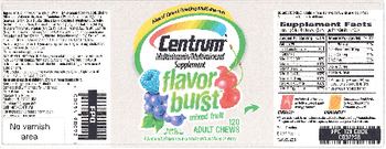 Centrum Centrum Flavor Burst Mixed Fruit - multivitamin multimineral supplement