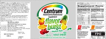 Centrum Centrum Flavor Burst Tropical Fruit - multivitamin multimineral supplement