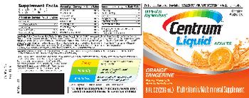 Centrum Centrum Liquid Adults Orange Tangerine - multivitamin multimineral supplement
