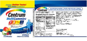 Centrum Centrum MultiGummies Men Assorted Natural Fruit Flavors - multivitamin multimineral supplement