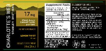 Charlotte's Web Stanley Brothers Hemp Extract 17 mg Lemon Twist Flavor - supplement