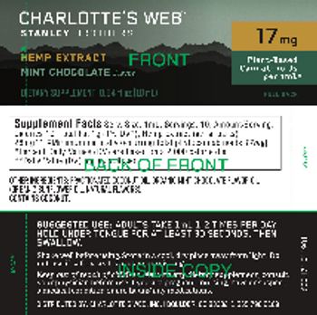 Charlotte's Web Stanley Brothers Hemp Extract Mint Chocolate Flavor - supplement