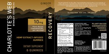 Charlotte's Web Stanley Brothers Recovery Ginger Flavor - supplement
