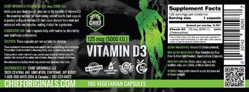 Chief Originals Vitamin D3 125 mcg (5000 I.U.) - supplement