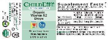 ChildLife Clinicals Clinical Formulas Organic Vitamin K2 Drops 5 mcg Natural Berry Flavor - supplement