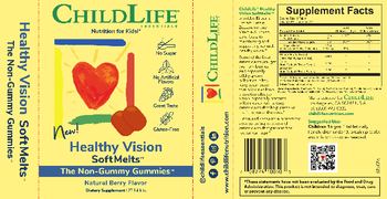 ChildLife Essentials Healthy Vision SoftMelts Natural Berry Flavor - supplement