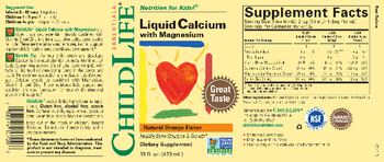 ChildLife Essentials Liquid Calcium with Magnesium Natural Orange Flavor - supplement