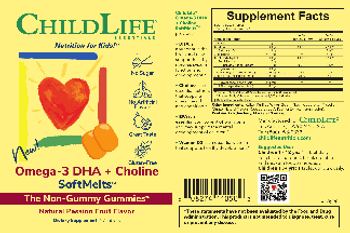 ChildLife Essentials Omega-3 DHA + Choline SoftMelts Natural Passion Fruit Flavor - supplement