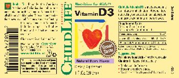 ChildLife Essentials Vitamin D3 Natural Berry Flavor - supplement