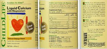 ChildLife Liquid Calcium with Magnesium Natural Orange Flavor - supplement