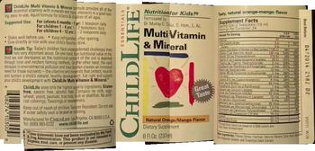 ChildLife MultiVitamin & Mineral Natural Orange/Mango Flavor - supplement